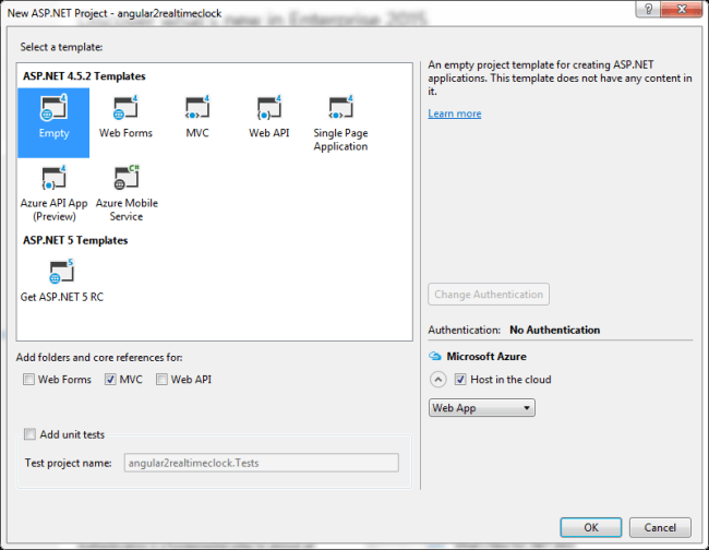 ASP.NET, SignalR, Angular 2 And Typescript Real Time Clock