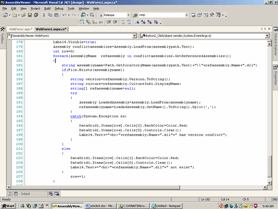 Assembly Viewer And Assembly Conflict Viewer In Aspnet