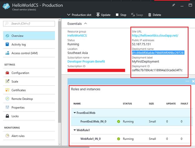 Azure Cloud Service - Deploy Cloud Service Using Azure Management Portal