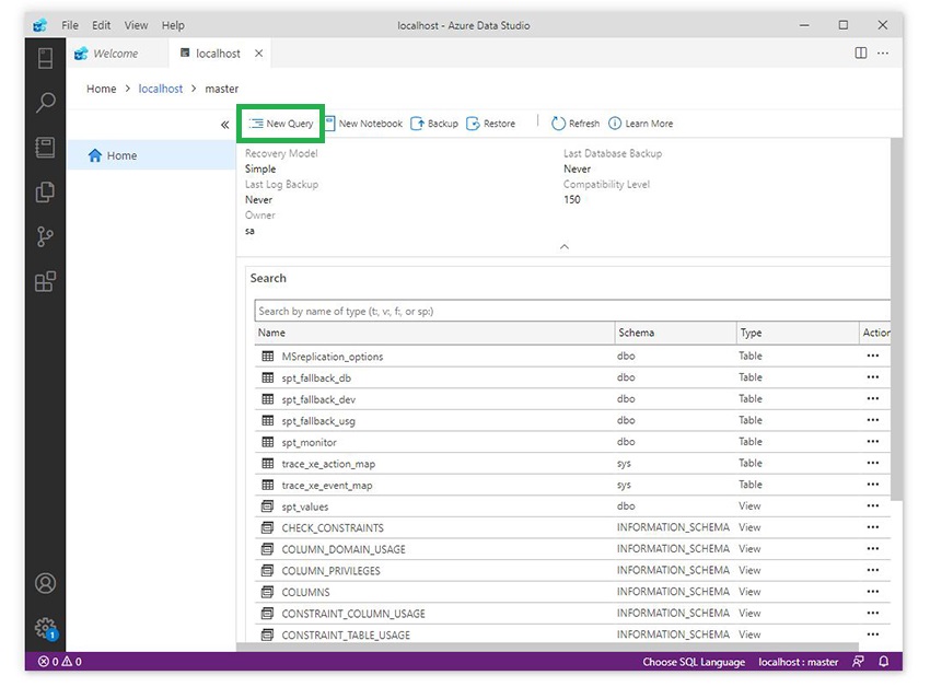 Azure Data Studio - Create, Query And Delete In SQL Server