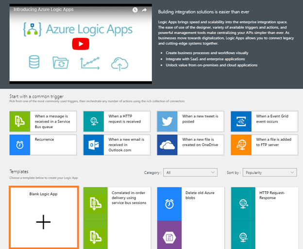 Azure Logic Apps - Hello World