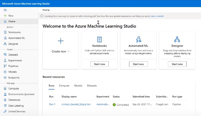 Azure sales automl tutorial