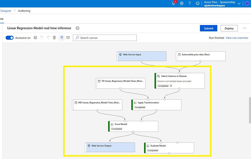 Web service store input azure ml