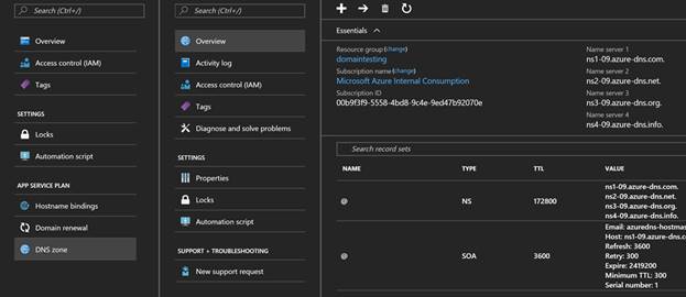 Azure Portal New Preview Of App Service Domain