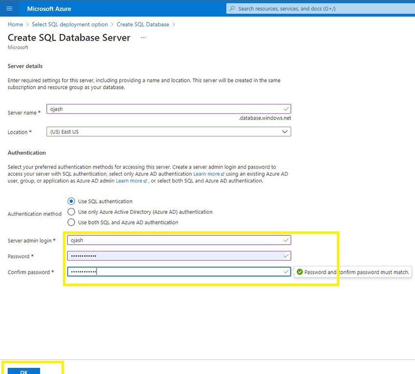 Azure Sql Database Create Single Serverless Database 1134