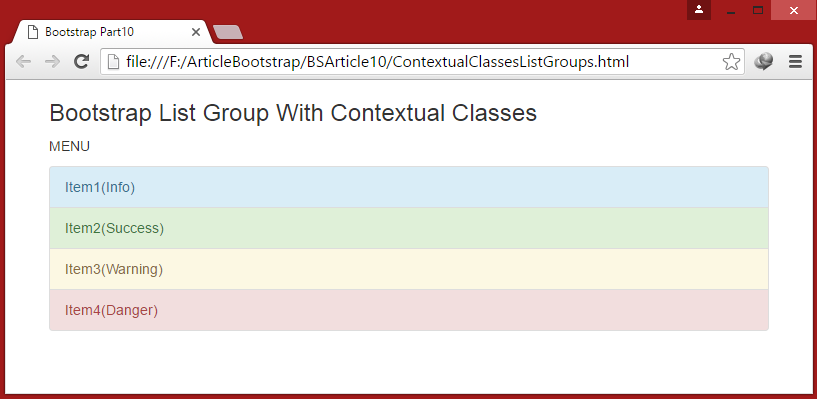 Bootstrap For Beginners - Part Ten (Bootstrap List Groups)