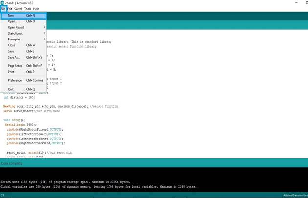 Arduino uno obstacle avoiding robot sale code