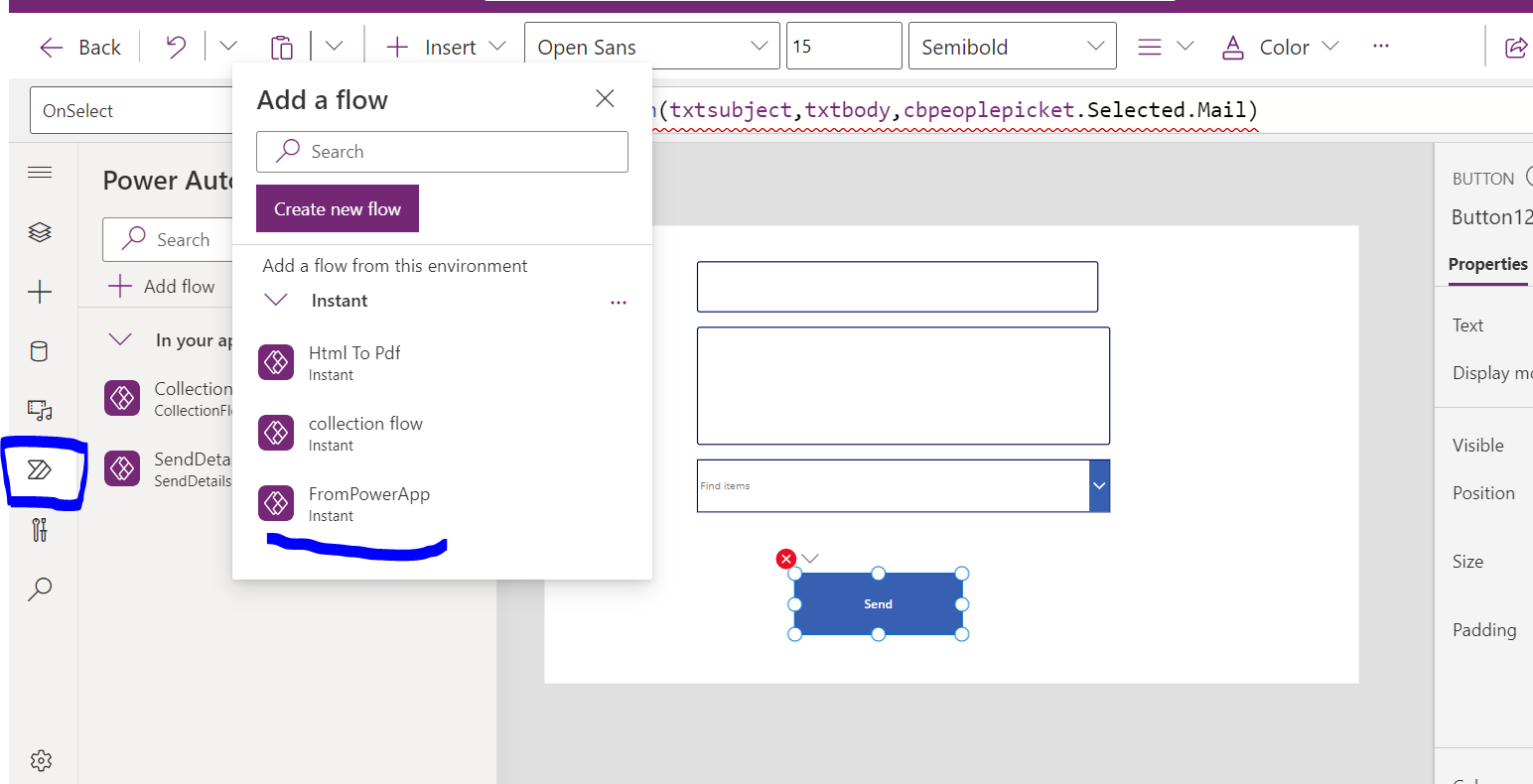 Call The Workflow From PowerApps (Send Email Through PowerApps)