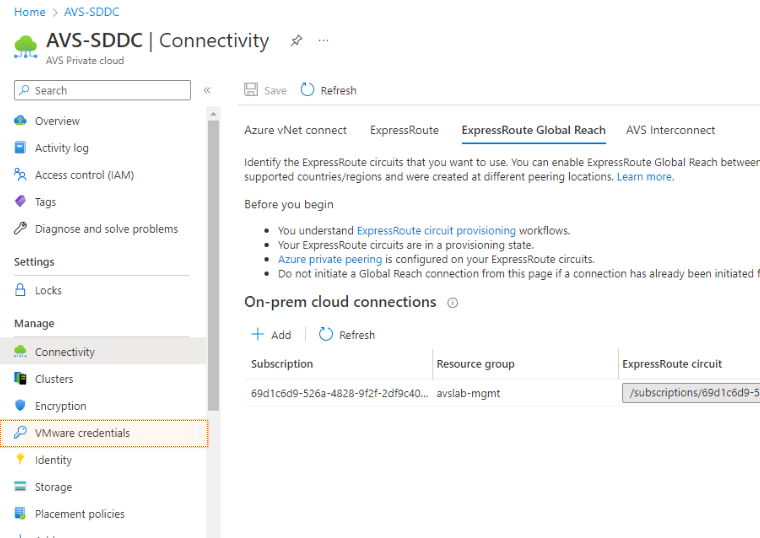 Configure ExpressRoute Global Reach for On-Premises Connectivity