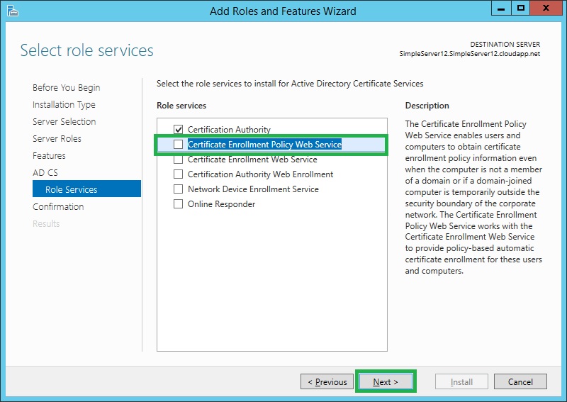 Configuring Active Directory Certificate Services In Server 2012