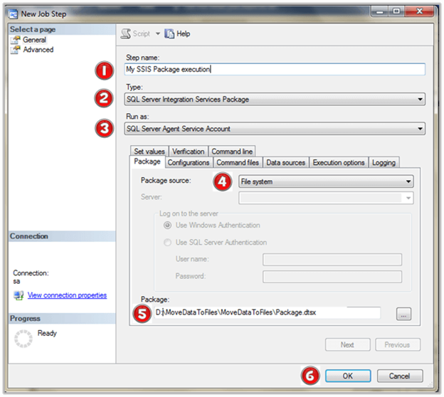 How to Create a Job in SQL Server using SSIS?