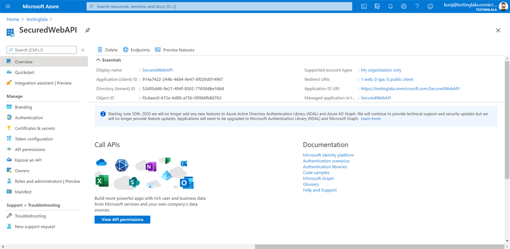 Create An ASP.NET Core API With Azure AD Authentication And Consuming ...