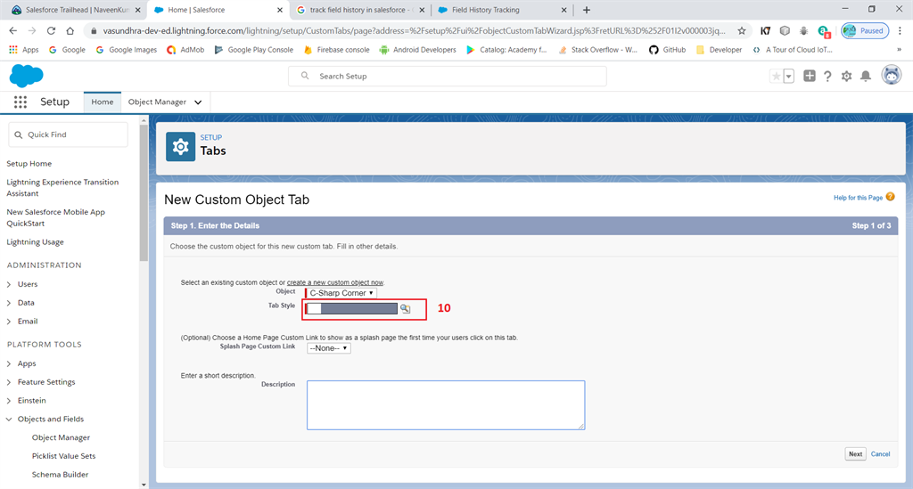 Launch New Custom tab Wizard  Salesforce Trailblazer Community