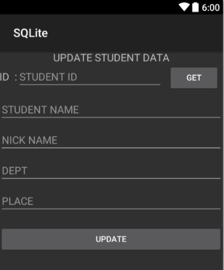 Create Android INSERT, SELECT, UPDATE And DELETE, Using SQLite Database