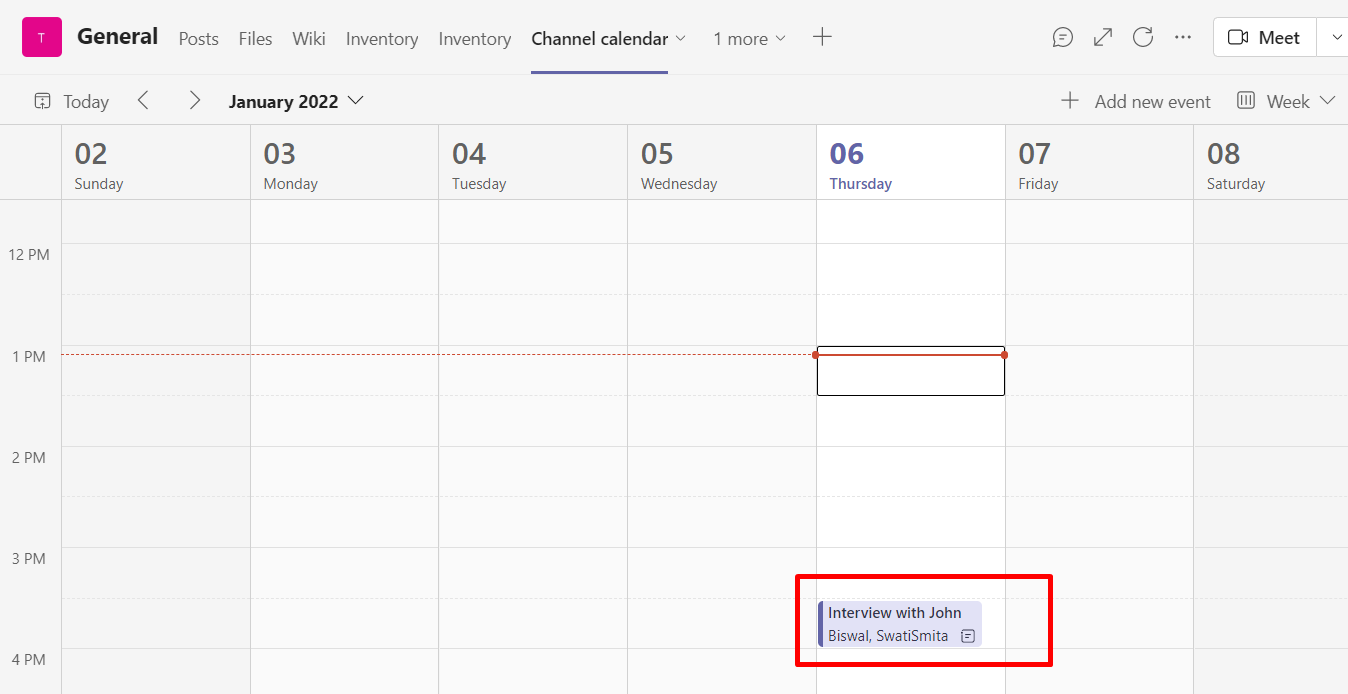 Create Channel Calendar In Teams