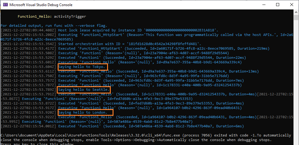 Create Durable Function In Visual Studio