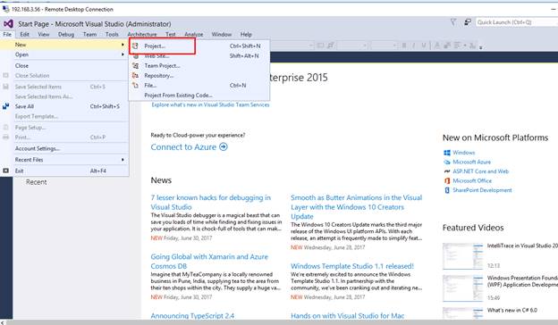 Create SharePoint Project And Deployment Steps Using Visual Studio 2015