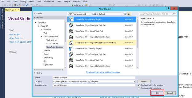 Create SharePoint Project And Deployment Steps Using Visual Studio 2015