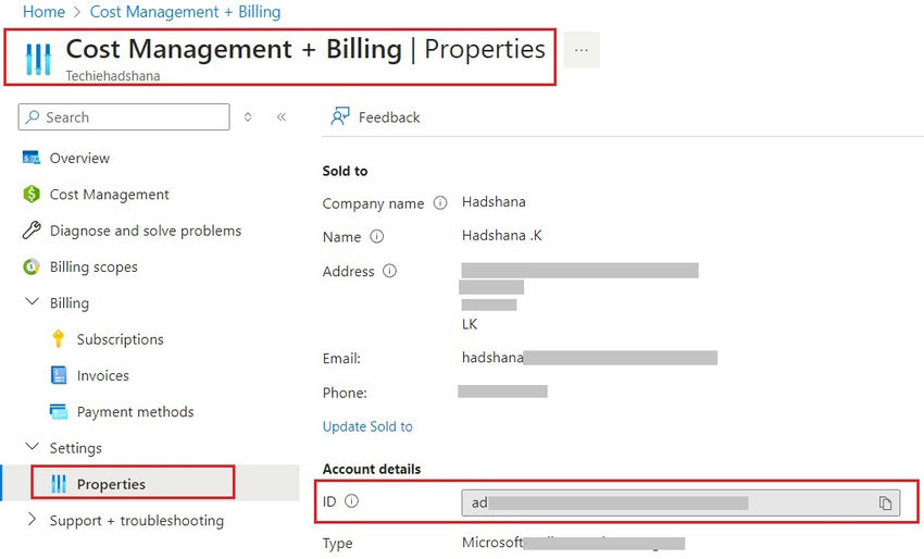 计费配置文件Billing profile