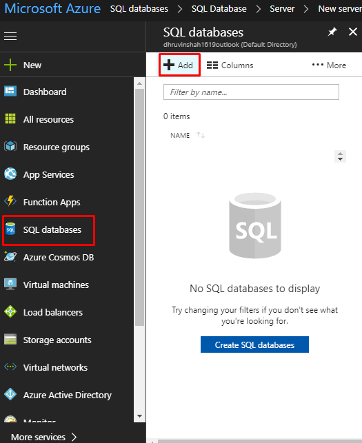 Create Your First Azure SQL Database Using Azure Portal