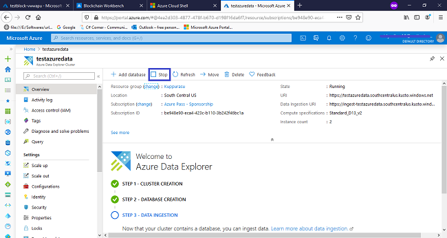 Creating An Azure Data Explorer Cluster And Database In Azure