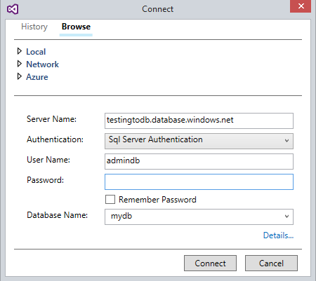 Creating And Using Azure SQL Server And Azure SQL Database