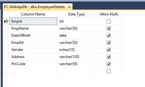 CRUD Operation In Angular 7 Using Web API In .NET And Database Of SQL Server