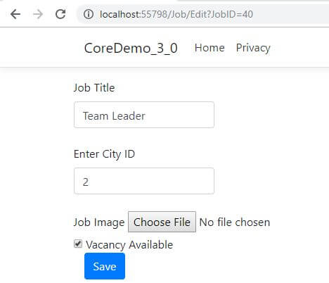 CRUD Operations In .NET Core 3.0 With Visual Studio 2019