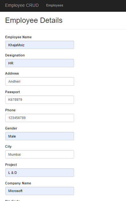 CRUD Using ASP.NET MVC 5 And Entity Framework