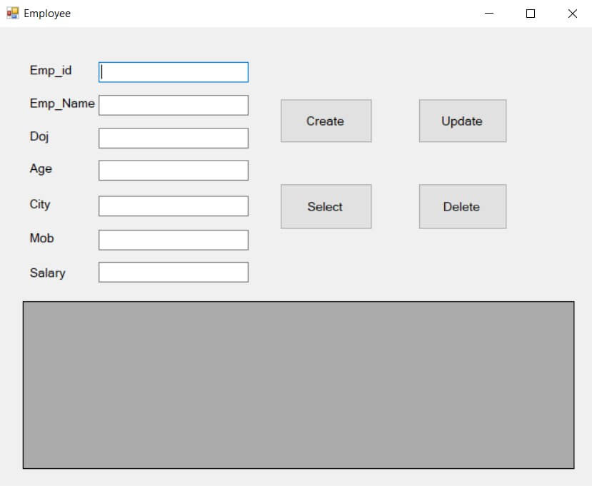 CRUD With Disconnected DataSet In C#