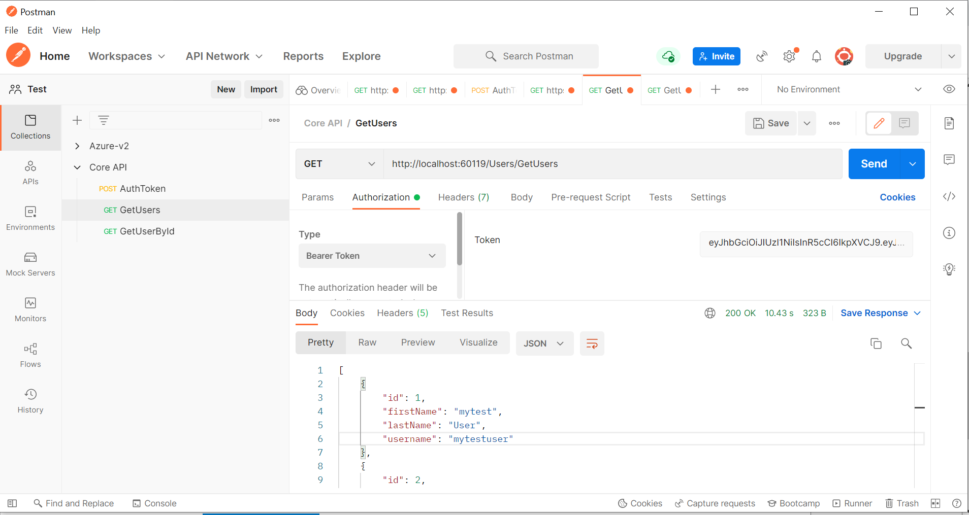 asp.net web api - Sending Bearer Tokens to Web API via Postman