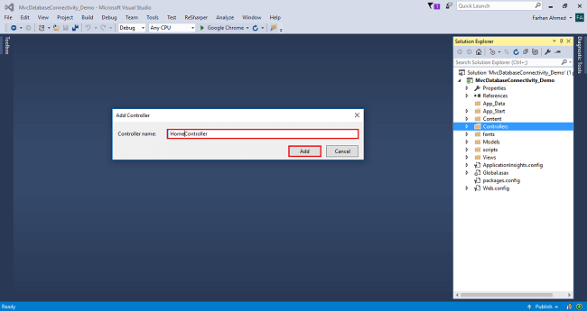 Database Connectivity With And Without Entity Framework In MVC