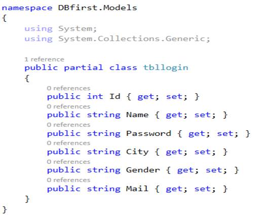 Database First Approach In Entity Framework