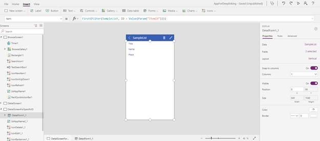 Deep Linking Into A Specific Screen On Mail Body In Powerapps