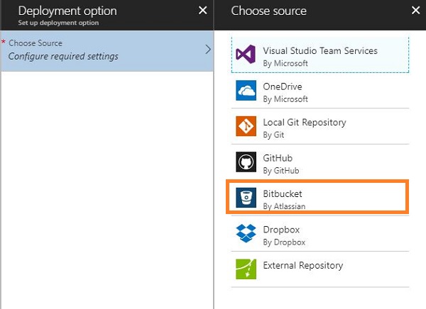 Deploying ASP.NET Core applications to Azure App service from Bitbucket