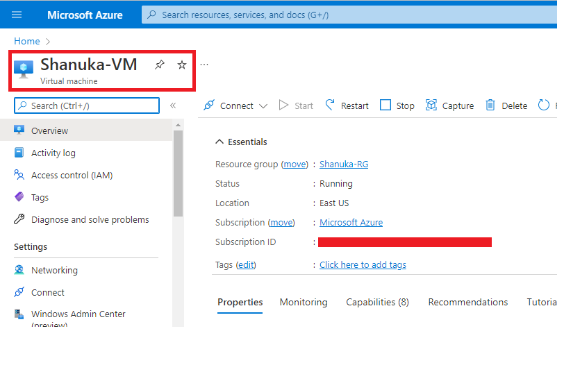 Deploying An Azure Virtual Machine (VM)