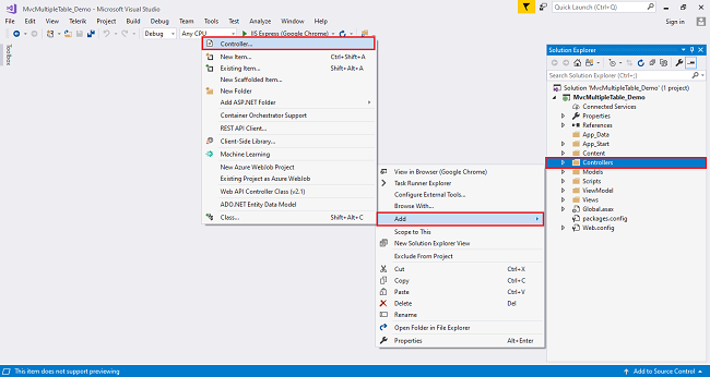 Display Multiple Tables In A Single View In ASP.NET MVC