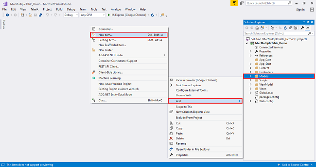 Display Multiple Tables In A Single View In ASP.NET MVC