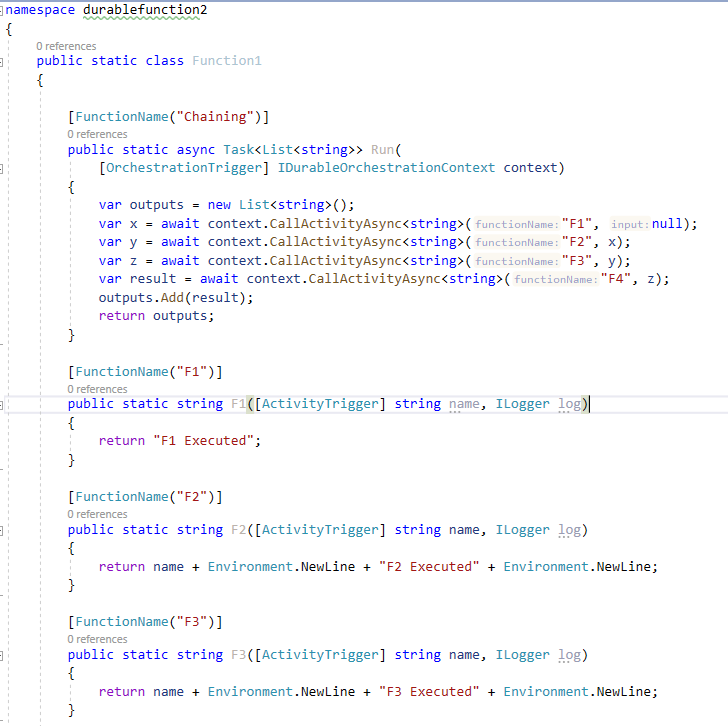 Durable Functions - Patterns - Function chaining