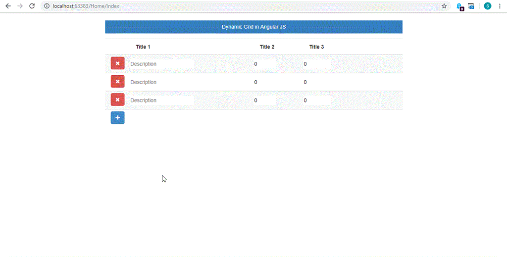 Dynamically Add And Remove Row In AngularJS With ASP.NET MVC