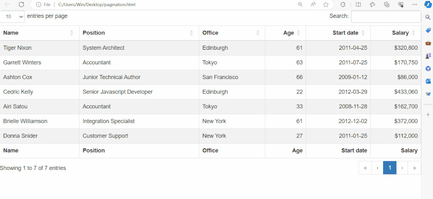 Effortless Pagination with jQuery DataTables and Bootstrap