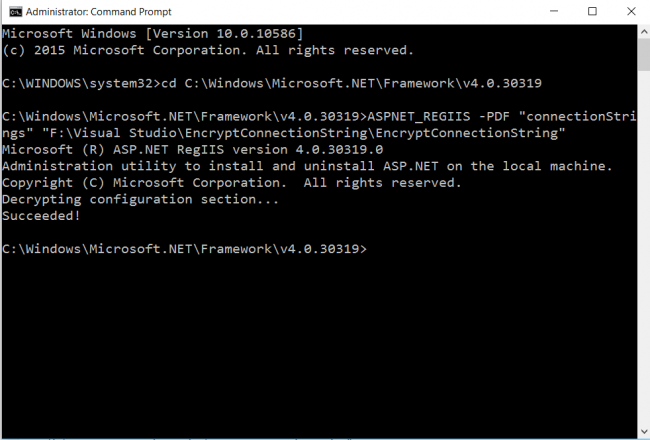 Encrypt And Decrypt Connection String In Webconfig File 0539