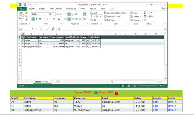 Export GridView In Excel And PDF Using Stored Procedure In ASP.NET In ...