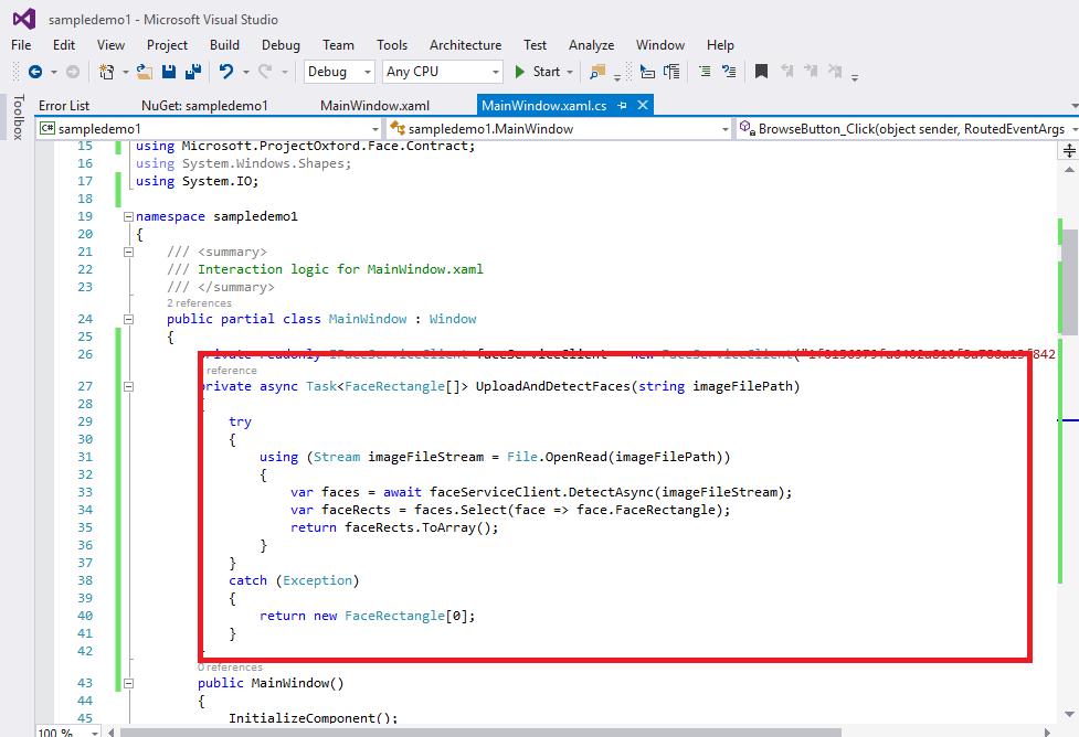 Face API In C# Using Cognitive Services