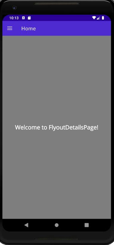 FlyoutPage - .NET MAUI
