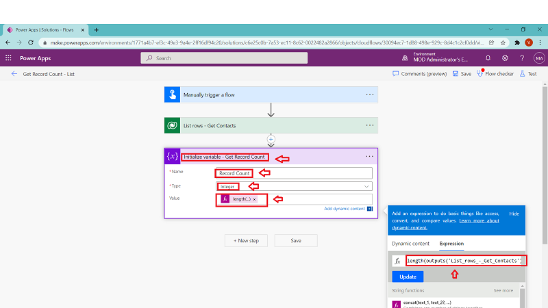 Get Record Count For A List In Power Automate