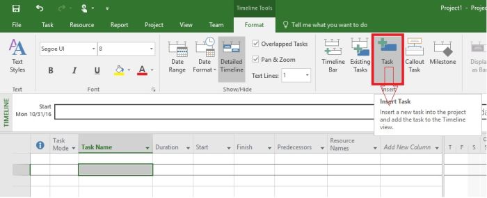 Getting Started With Microsoft Project 2016