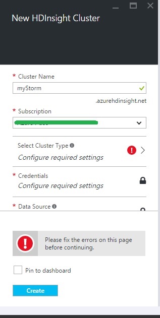 Getting Started With Azure HDInsight: Create Apache Storm Cluster