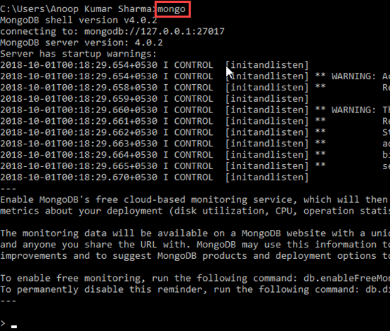 start mongodb server linux command