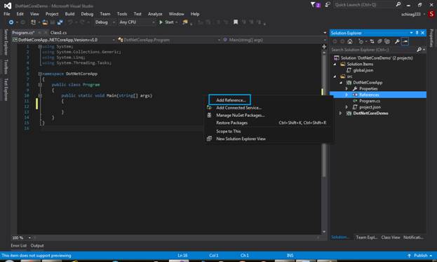 Getting Started With .NET Core With Windows And Visual Studio 2015 Part ...